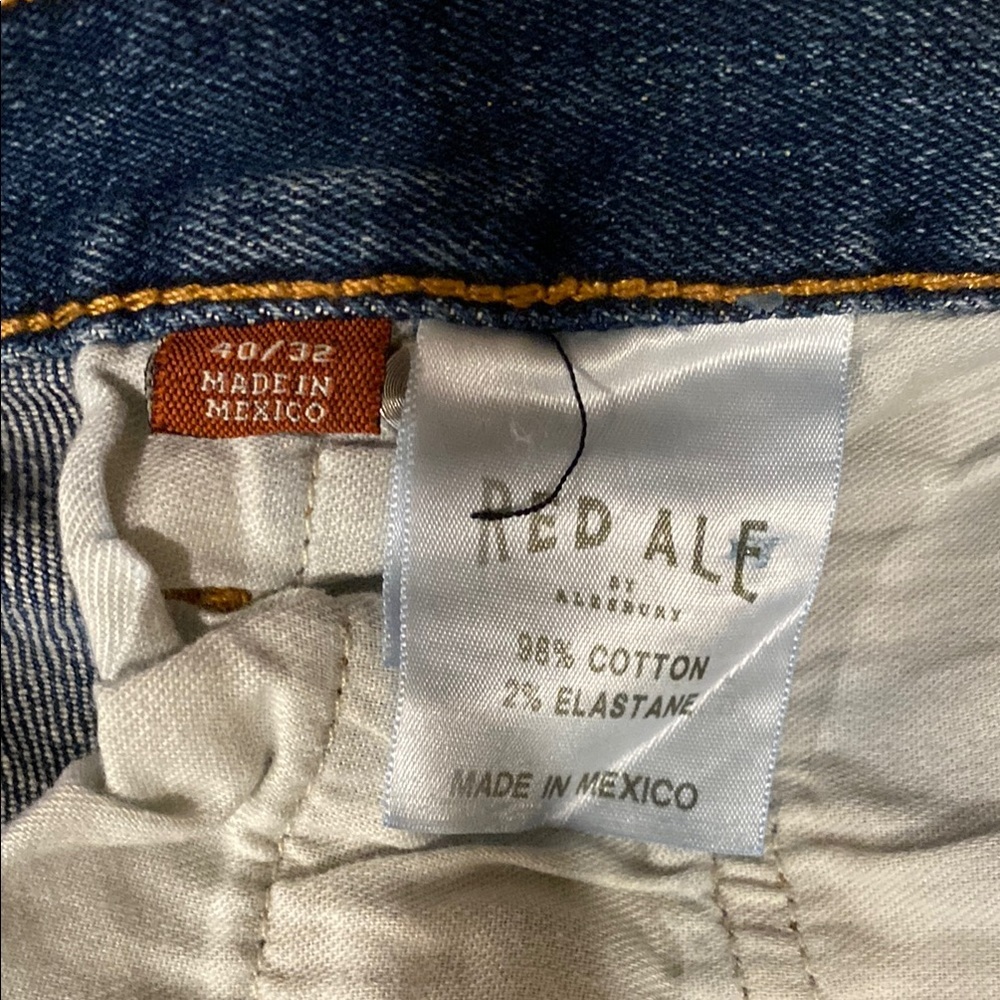 Red Ale by Alesbury Blue Slim Jeans with Classic Medium Wash Size 40 x 32 - Picture 7 of 7